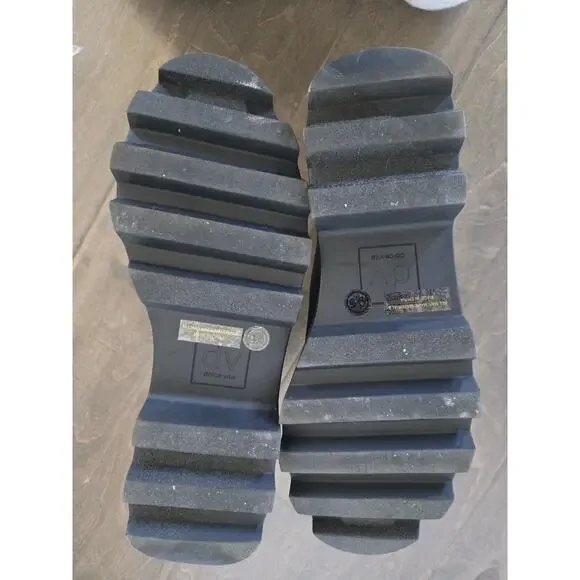 Dolce Vita Vandi Black Lug Sole Chelsea Boots Size 9.5 Platform Block Heel - Picture 5 of 7